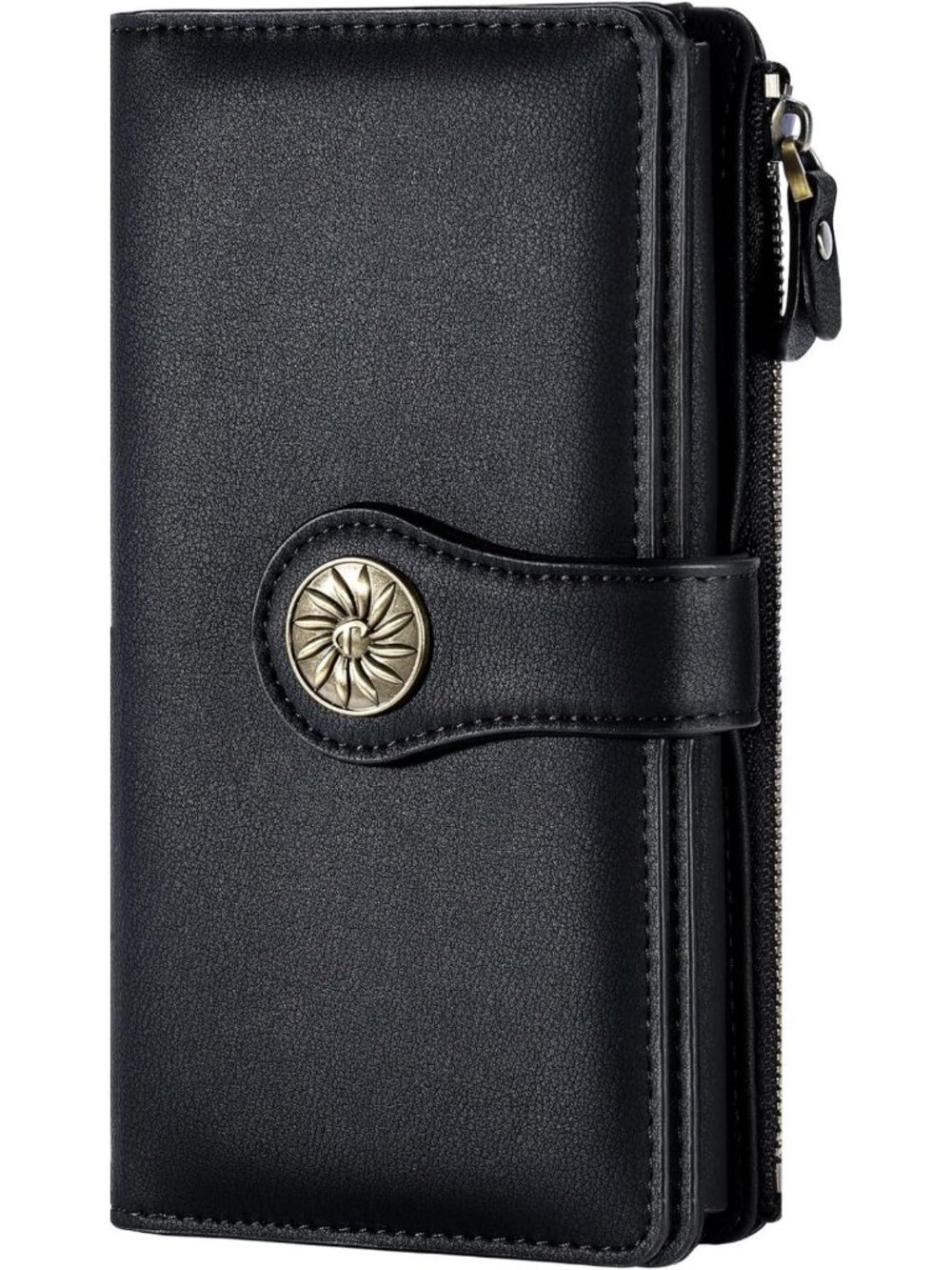 RFID Blocking Women's Trifold Wallet - Large Capacity Clutch & Credit Card